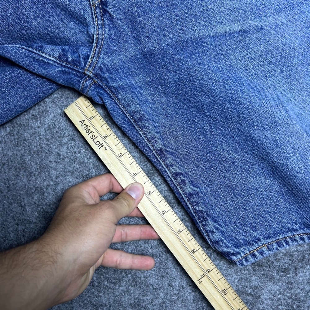 Levi's 505 Regular Fit Denim Shorts Blue Vintage Skater Baggy Size 36 - Picture 7 of 7